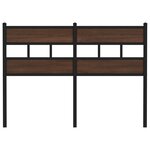 vidaXL Tête de lit de remplacement chêne marron 120 cm acier et bois d'ingénierie