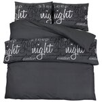 vidaXL Ensemble de housse de couette Noir 225x220 cm Coton