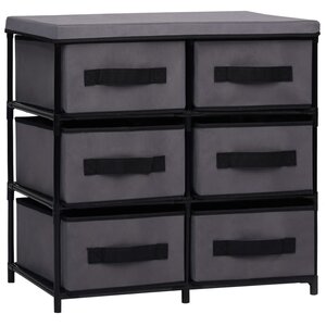 vidaXL Armoire de rangement à 6 tiroirs 55x29x55 cm Gris Acier