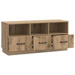 vidaXL Meuble TV 102 x 34 5 x 47 cm Chêne artisanal Bois d'ingénierie
