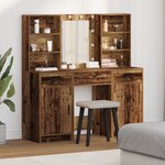 vidaXL Ensemble de coiffeuse 3 pièces en bois vieux et en bois d'ingénierie