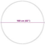 vidaXL Tapis Gris foncé 160 x 160 cm Polypropylène