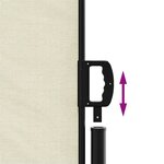 vidaXL Auvent latéral rétractable crème 180x500 cm