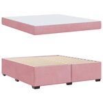 vidaXL Cadre de lit avec matelas Rose 180 x 200 cm Velours