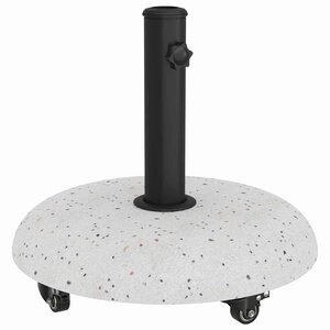 vidaXL Pied de parasol Blanc et Noir 45 x 45 x 40 cm Béton et Métal