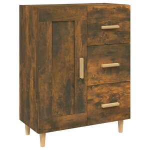 vidaXL Buffet Chêne fumé 69 5x34x90 cm Bois d'ingénierie