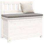vidaXL Banc Blanc 80x41x77 cm Bois de pin massif