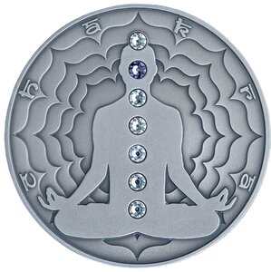 Pièce de monnaie en Argent 2000 Francs g 62.2 (2 oz) Millésime 2021 Chakra AJNA