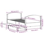 vidaXL Cadre de lit sans matelas 100x200 cm bois massif de pin