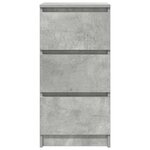 vidaXL Buffet gris béton 37 5x35x76 cm bois d'ingénierie