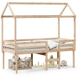 vidaXL Lit haut sans matelas 90x200 cm bois de pin massif