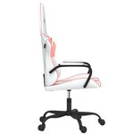 vidaXL Chaise de jeu de massage Blanc et rose Similicuir