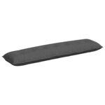 vidaXL Coussin de Dos Gris foncé 200 x 50 cm Tissu en velours côtelé