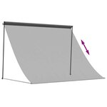 vidaXL Auvent rétractable anthracite 250x150 m tissu et acier