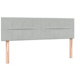 vidaXL Sommier à lattes de lit et matelas gris clair 160x220cm velours