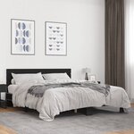 vidaXL Cadre de lit sans matelas noir 160x200 cm