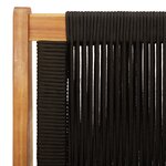 vidaXL Banc de jardin Noir 76x122x73 cm Bois massif d'Acacia