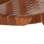 vidaXL Chaise de relaxation pliable marron cuir véritable