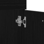 vidaXL Ensemble de meubles de salle de bain en 4 pièces en bois d'ingénierie Chêne noir