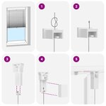 vidaXL Store plissé 60x125 cm Crème