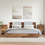 vidaXL Tables de chevet 2 Pièces vieux bois 40x35x62 5 cm bois ingénierie