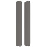 vidaXL Tête de lit avec oreilles Gris 183x16x118/128 cm Similicuir