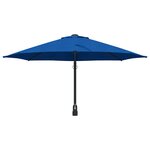vidaXL Parasol de jardin Bleu et Noir 248 x 248 x 148 cm