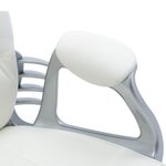 vidaXL Chaise de bureau pivotante Blanc Similicuir