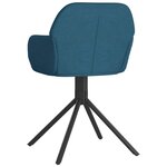 vidaXL Chaises pivotantes à manger lot de 2 Bleu Velours