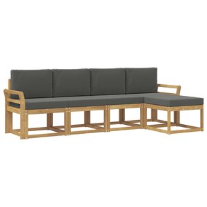 vidaXL Ensemble de canapés d'extérieur 5 pc Blanc et anthracite