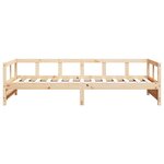 vidaXL Lit de jour naturel 90x200 cm bois de pin massif