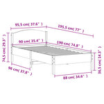 vidaXL Cadre de lit sans matelas 90x190 cm bois de pin massif