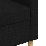 vidaXL Canapé à 3 places Noir 210 cm Tissu