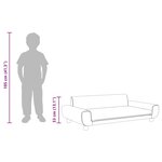 vidaXL Canapé pour enfants crème 100x54x33 cm velours