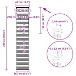 vidaXL Store zèbre gris foncé largeur du tissu 35 9 cm polyester