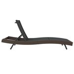 vidaXL Chaise longue 1-personne Marron 70 x 197 x 82 cm