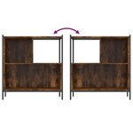 vidaXL Bibliothèque chêne fumé 72x28x77 5 cm bois d'ingénierie