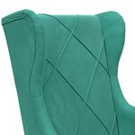 vidaXL Fauteuil Turquoise Velours
