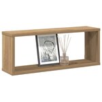 vidaXL Étagères cube murales 4 Pièces chêne artisanal 60x15x23 cm