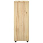 vidaXL Cabinet roulant 53 x 39 x 103 cm Bois de Pin Massif Marron