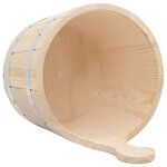 vidaXL Ensemble de seau et louche pour sauna Bois massif de pin
