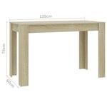 vidaXL Table à manger Chêne sonoma 120x60x76 cm Bois d'ingénierie