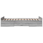 vidaXL Cadre de lit avec tiroirs sans matelas sonoma gris 90x190 cm