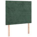 vidaXL Sommier à lattes de lit et matelas Vert foncé 80x200 cm Velours