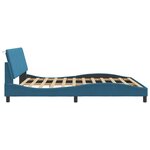 vidaXL Cadre de lit avec LED sans matelas bleu 180x200 cm velours
