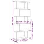 vidaXL Étagère séparatrice de pièce 5 niveaux chêne sonoma 70x24x161cm