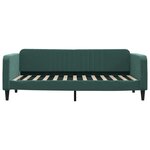 vidaXL Lit de jour avec lit gigogne vert foncé 100x200 cm velours