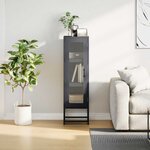 vidaXL Buffet haut anthracite 36x39x123 cm acier laminé à froid