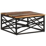 vidaXL Table basse 68x68x35 cm Bois de récupération massif