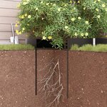 Barrière racinaire vidaXL avec rails de connexion Noir 0 7x3 m 1 5 mm HDPE
